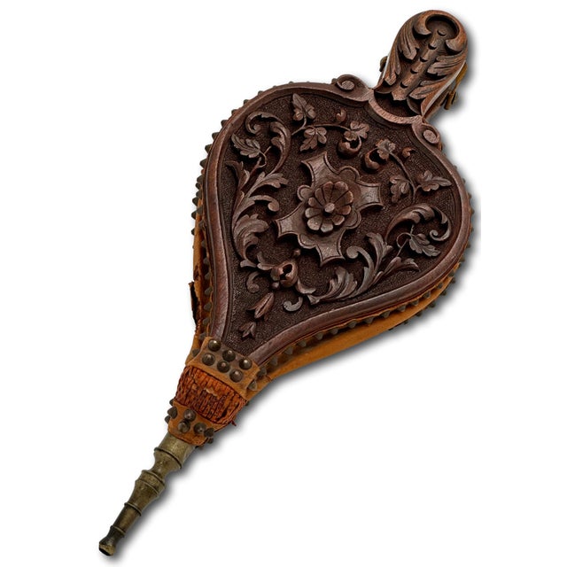 This Really is an Exceptionally Beautiful - Very Fine Quality set of Antique Fireplace Bellows. Circa Late 19th Century -...