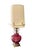 1970s Hollywood Regency Cut Ruby Glass & Crystal Prism Globe Table Lamp Light Up Base For Sale - Image 6 of 12