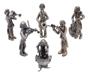 Musician Miniatures in Silver, Set of 6