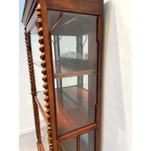 Glass Barley Twist Display Cabinet For Sale - Image 7 of 8
