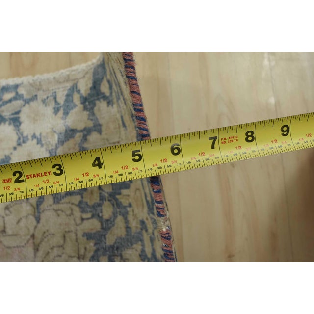 Kerman Rug 7’11” X 11’7” Pink Wool Vintage Distressed Hand-Knotted Carpet For Sale - Image 13 of 15