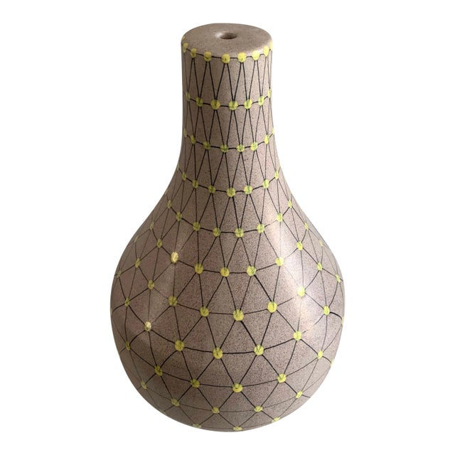 Raymor Italian Pottery Polka Dot Vase or Lamp For Sale