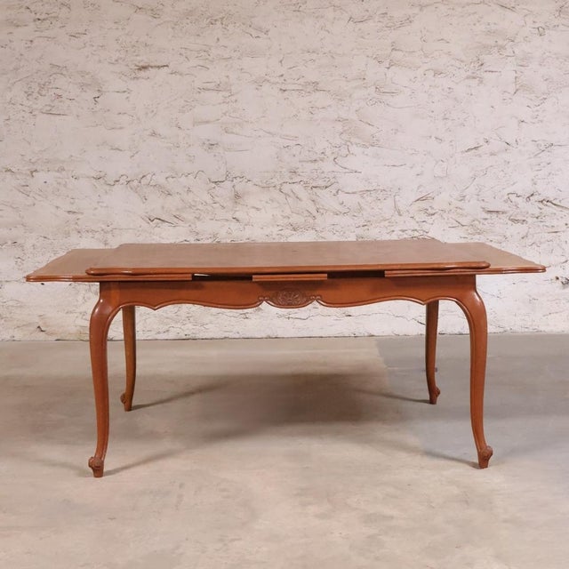 English 20th Century Oak English Paroquet Top Table With Cabriole Legs For Sale - Image 3 of 6