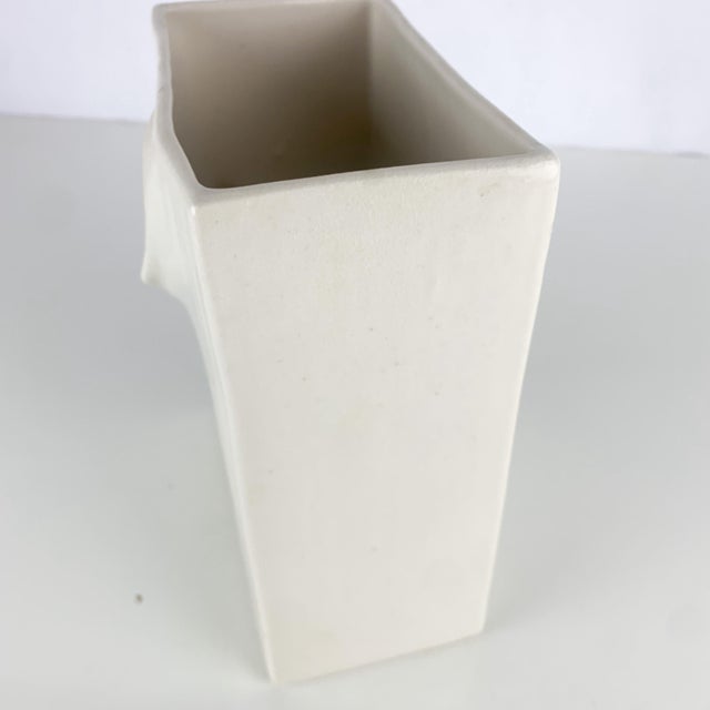 Postmodern Vintage Sara Lund Style Yanny 1988 Porcelain 3d Face Vase Sculpture Pottery For Sale - Image 3 of 11