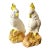 Vintage Glazed Ceramic Cockatoos - A Pair For Sale
