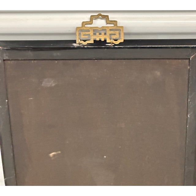 Realism Chinese Gilded Hand-Carved Wood Lacquer Scholars Relief Wall Decor Panel Set For Sale - Image 3 of 12