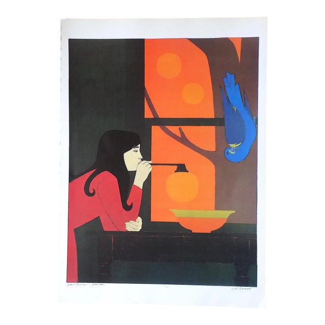 Vintage 20th Century Will Barnet Lithograph "Silent Season - Summer" For Sale