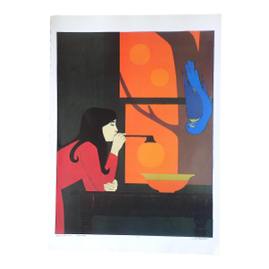 Vintage 20th Century Will Barnet Lithograph "Silent Season - Summer"