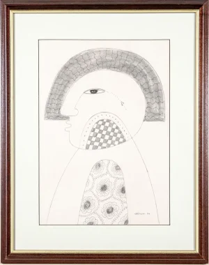 Jesus Tellosa, (Mexican 1936-2012) Contemporary Pencil Signed Sketch