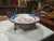 Antique French Hand-Painted Porcelain Centerpiece Bowl With Bronze Ormolu Stand & Cobalt Blue Border For Sale - Image 10 of 10
