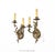 Swedish Bronze Ornate Electric Sconces - Set of 2 These elegant electric sconces are made from bronze and feature a fancy,...
