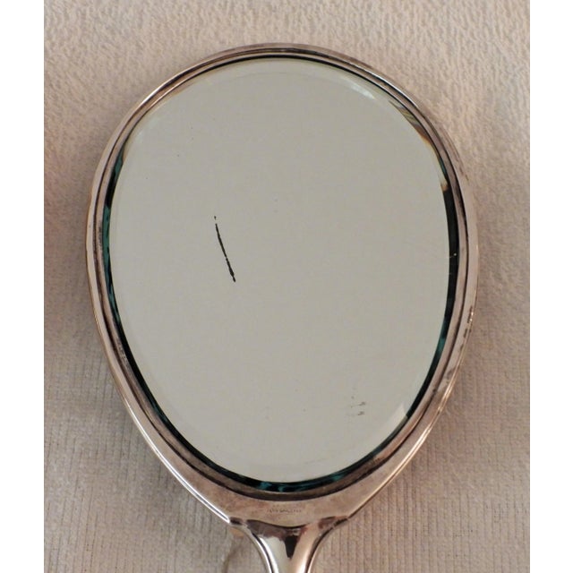 Antique 1888-1910 Art Deco La Pierre Sterling Silver Dresser Set Hand Mirror Brushes Jars - Set of 10 For Sale - Image 9 of 13