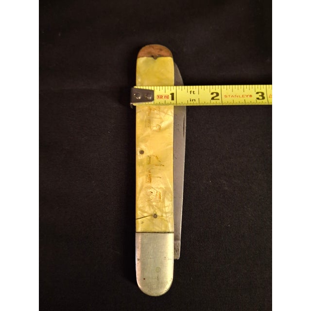 Rare Antique 1920s Judaica Folding Challah Knife Shabbat Kodesh Celluloid Czech For Sale - Image 14 of 17