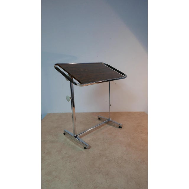 Vintage German Rosewood Chrome Trolley from Bremshey & Co., 1970s For Sale - Image 11 of 11