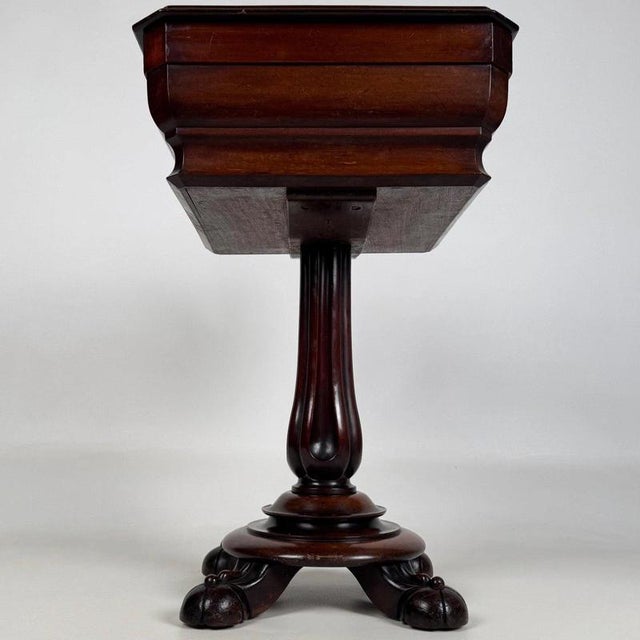 Antique English Regency Mahogany Workbox, 1800s For Sale - Image 10 of 12