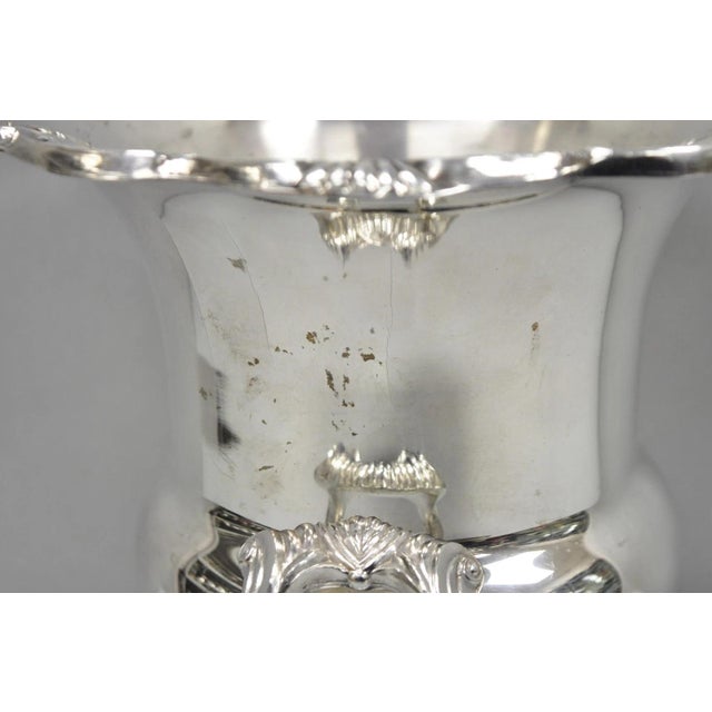 Silver Vintage Towle Silver Plated Trophy Cup Urn Champagne Chiller Bar Ice Bucket For Sale - Image 8 of 18
