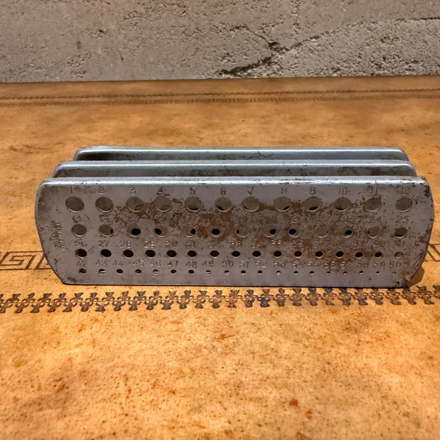 Vintage Metal Drill Bit Index Stand For Sale In San Diego - Image 6 of 8