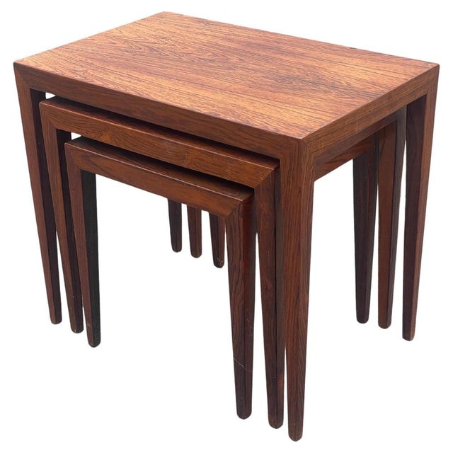 Vintage Danish Nesting Tables by Severin Hansen, 1964, Set of 3 For Sale - Image 11 of 11