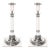 Pair of Silver Corinthian Column & Acanthus Sabbath Candlesticks by Ludwig Nast For Sale