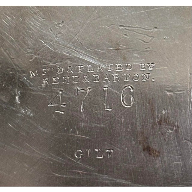 Vintage Reed & Barton Silver Plated Sheridan Footed Centerpiece Fruit Bowl/Fruit Bowl-11.25”x3.25” For Sale - Image 11 of 12