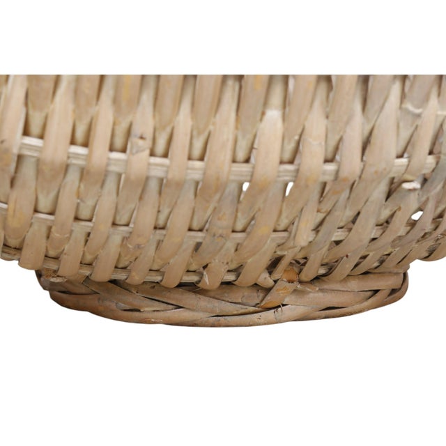 Rustic Wicker Buttock Basket For Sale - Image 9 of 10