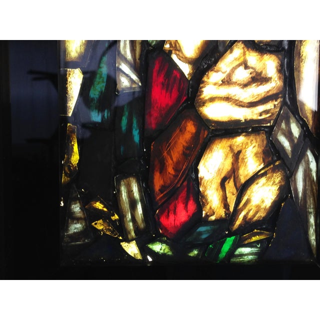 Italian Handmade Backlit Artistic Window with Madonna, Child & Angels, 1960s For Sale - Image 3 of 14