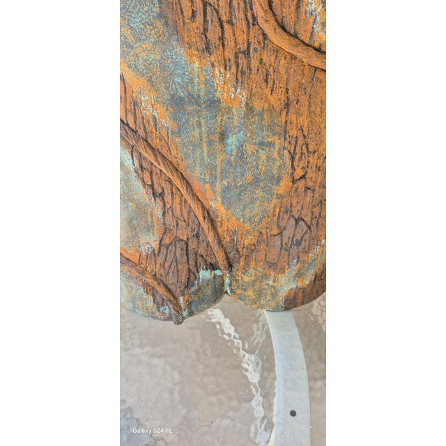 Stunning Female Torso ~ Roku Sculpture With Copper/ Metal "Anguish ~ Ruhn Vorn" @2016 For Sale - Image 4 of 7