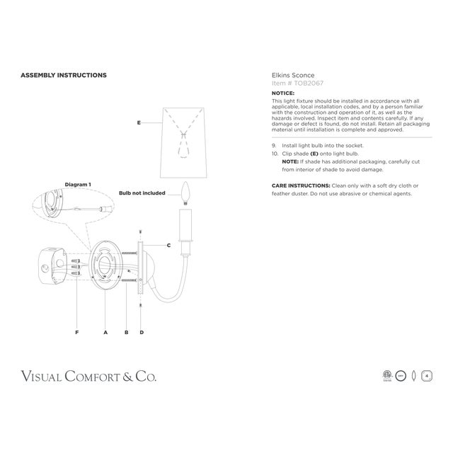 Metal Thomas O'Brien for Visual Comfort Signature Elkins Sconce in Polished Nickel with Linen Shade For Sale - Image 7 of 7
