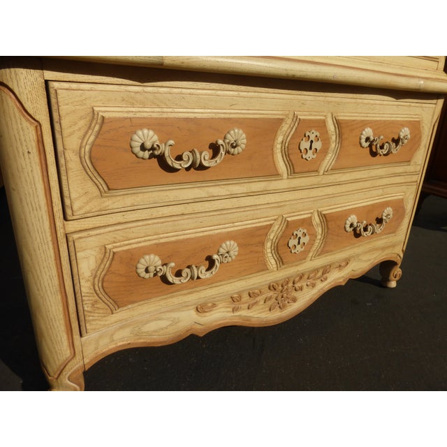 French Country Cottage Thomasville Ornate Off White Armoire Chairish