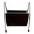 1990s Swing Leather and Chrome Magazine Rack For Sale