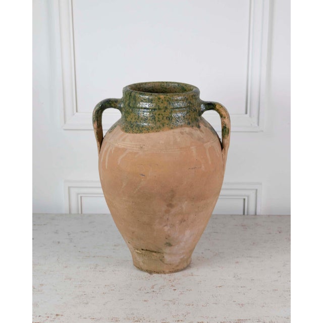 Ceramic Turkish 20th Century Green-Glaze Water Pot For Sale - Image 7 of 10