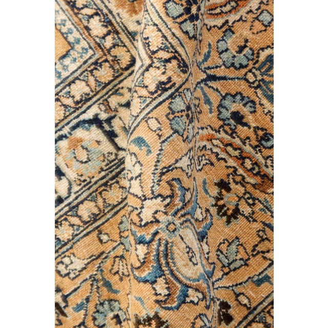 Early 20th Century Antique Persian Meshad Botanic Handmade Wool Carpet For Sale - Image 5 of 11