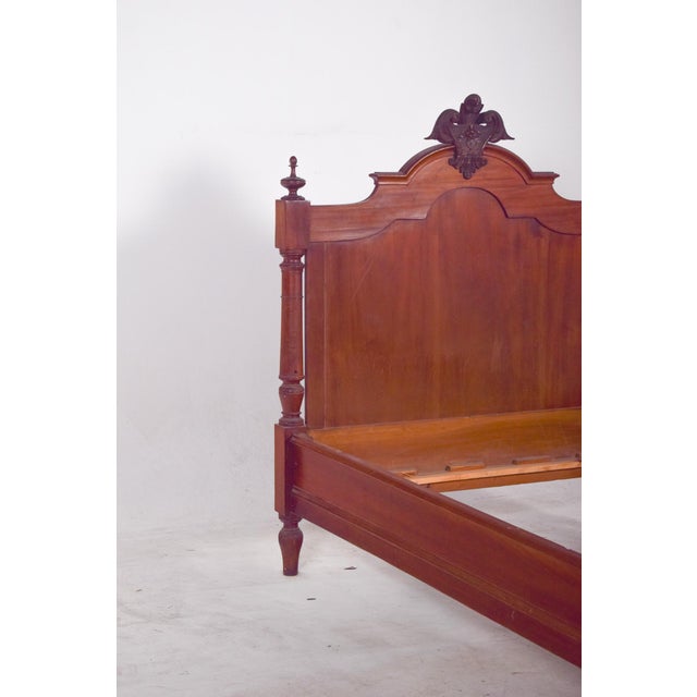 Mid-Century Modern Portuguese Light Wood Single Bed, 1940 For Sale - Image 3 of 11