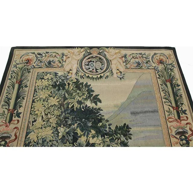 Textile 18th Century Style Tapestry, “Huntress With Dogs” For Sale - Image 7 of 8