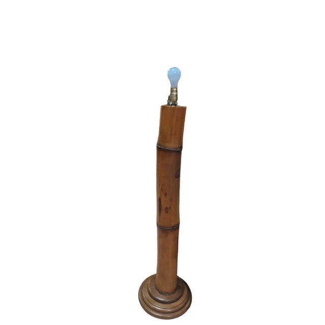 Boho Chic Vintage Budji Elephant Bamboo Floor Lamp For Sale - Image 3 of 5