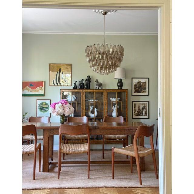 Sand-Colored Murano Glass Poliedri Chandelier in the style of Scarpa For Sale - Image 4 of 13