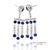 Mid 20th Century 14k(585) Vintage White Gold Natural Diamond and Sapphire Earrings For Sale - Image 5 of 12