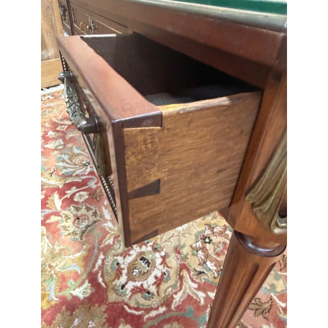 Louis XVI Flat Desk in Mahogany from Jansen, 1890s For Sale - Image 4 of 8