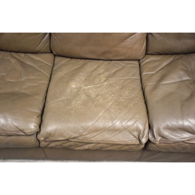 Robinson And Robinson Beige Leather Sofa Chairish