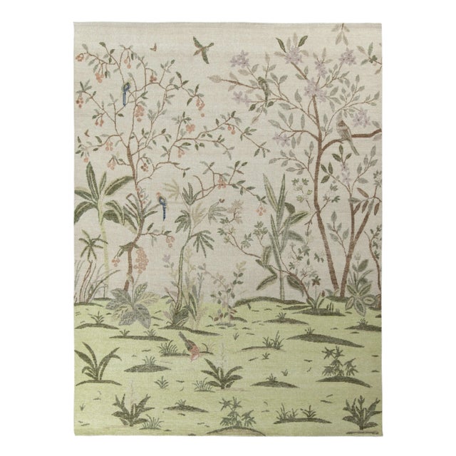 Not Yet Made - Made To Order Rug & Kilim’s Mural Rug in Green, 5x7 For Sale - Image 5 of 5