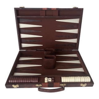 Vintage 24" Backgammon Classic Portable Complete Set For Sale