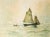 Victorian Lovely Large Gold Gilt Frame Antique Victorian Maritime Watercolor Painting Fishing Sailboat Ocean Wall Home Decor Nautical Art For Sale - Image 3 of 18
