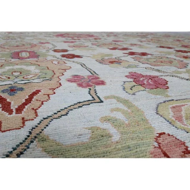 Ivory Handwoven Persian Sultanabad Area Rug 11’5″ X 16’3″ For Sale - Image 8 of 13