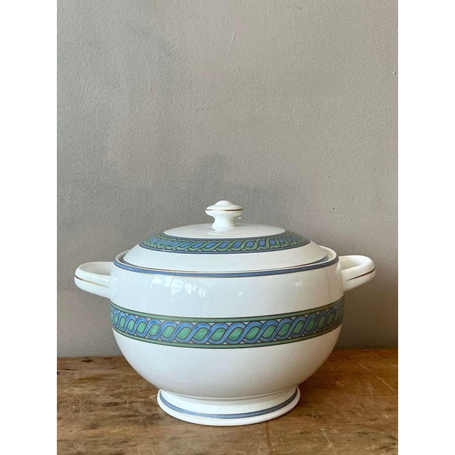 Add a touch of timeless French elegance to your table with this vintage Christofle “Torsada” covered vegetable dish....