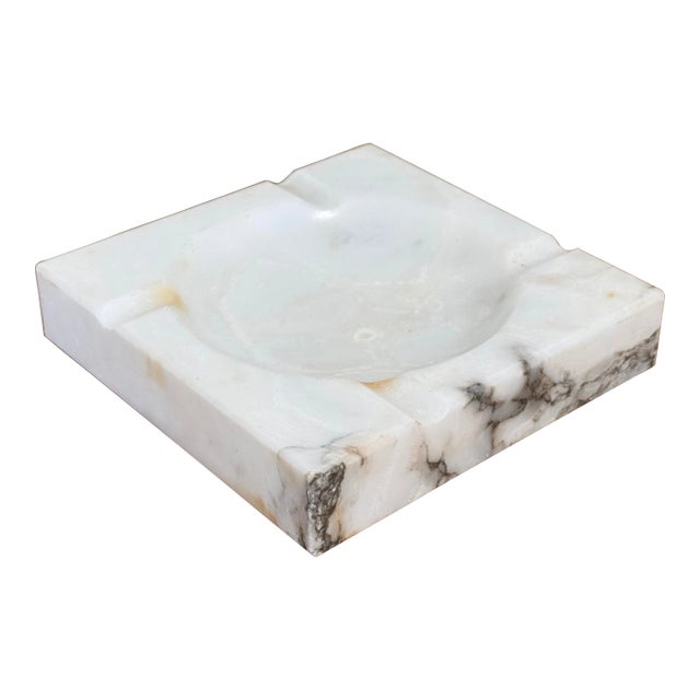 Vintage Italian Alabaster Ashtray Catchall Dish For Sale