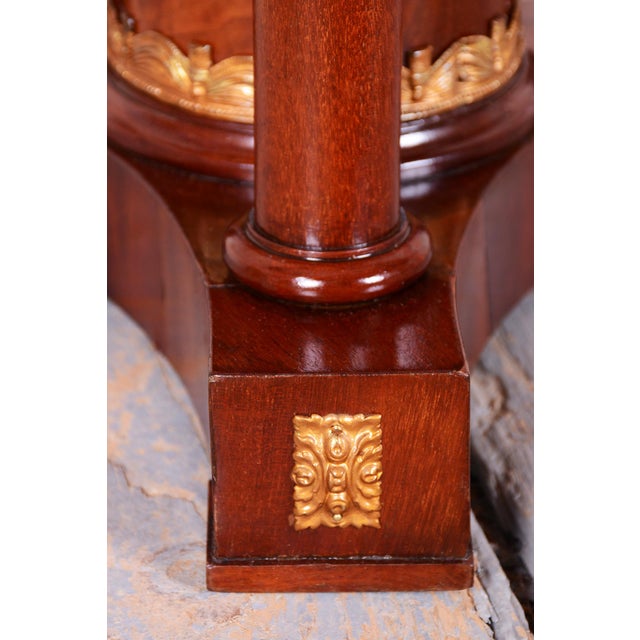 Empire Pedestal in Mahogany and Brass, France, 1820s For Sale - Image 5 of 9