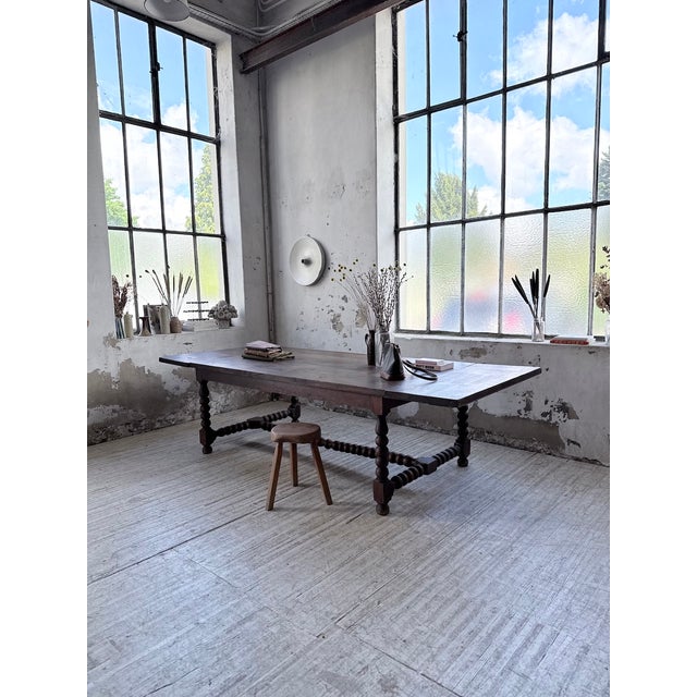 Drapers Oak Table with Extensions, 1900s For Sale - Image 11 of 18