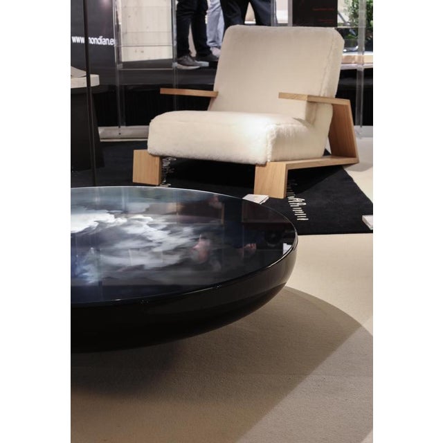 Oracle Coffee Table in Mirror Polished Stainless Steel & Glass by Julien Vidame For Sale - Image 4 of 6