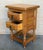 Mid 20th Century Mid 20th Century Pair of Spanish Honey Tone Narrow Nightstands with two drawers For Sale - Image 5 of 18