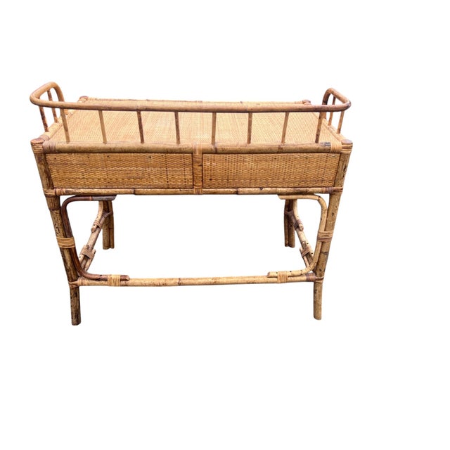 Rattan Wicker Desk For Sale - Image 9 of 18